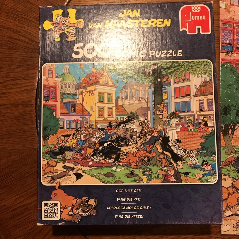 Jan Van Haasteren 500 comic Puzzle  “Get That Cat” Complete
